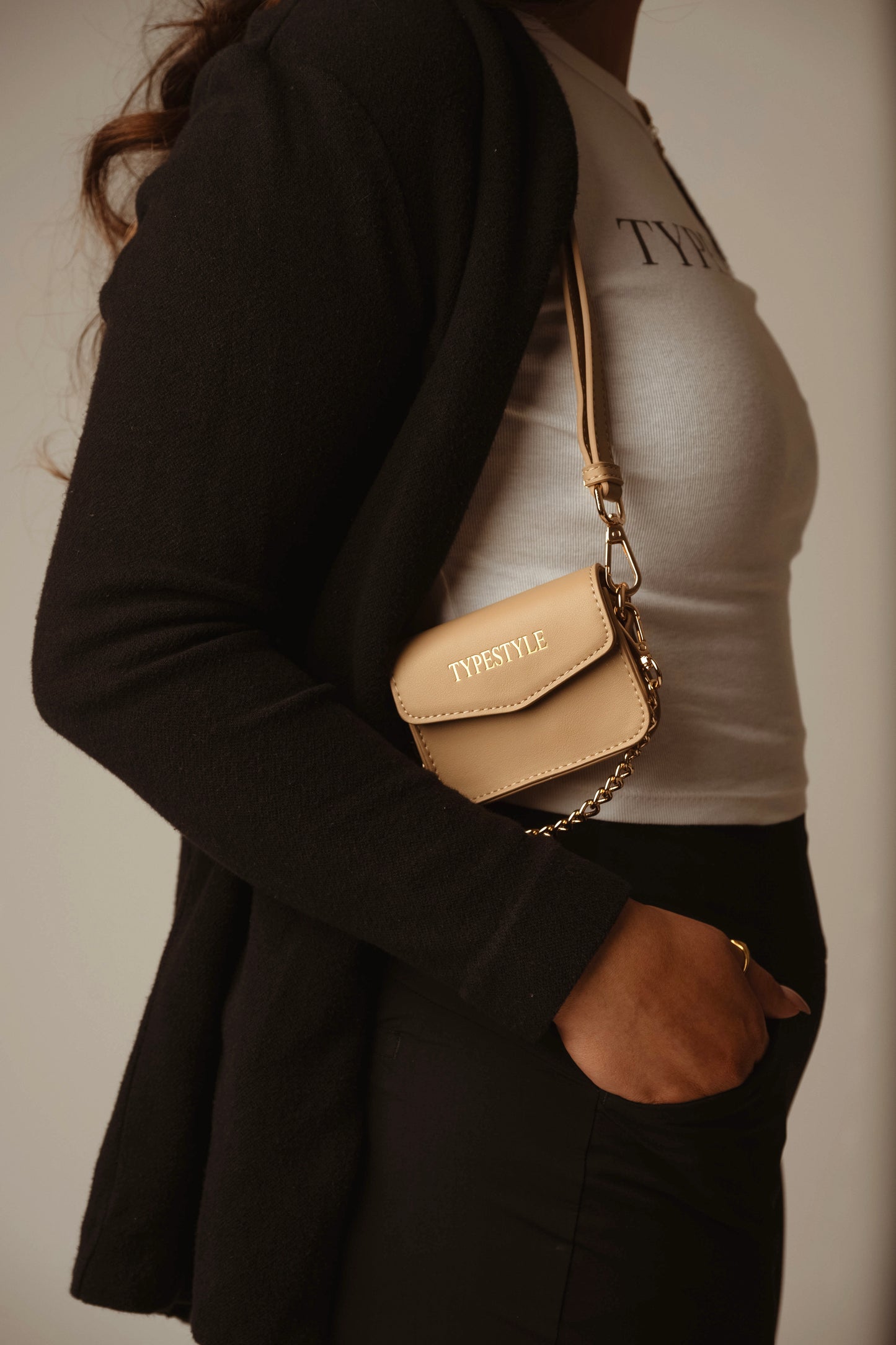 The Signature Satchel-Beige