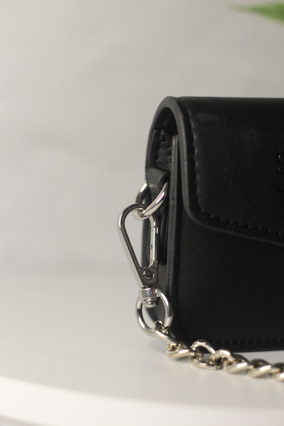 The Silver Signature Satchel- Black & Silver