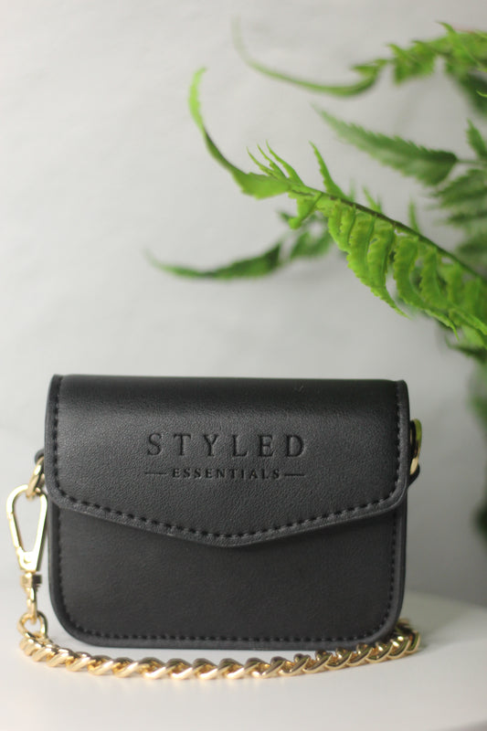 The Signature Satchel-Black & Gold