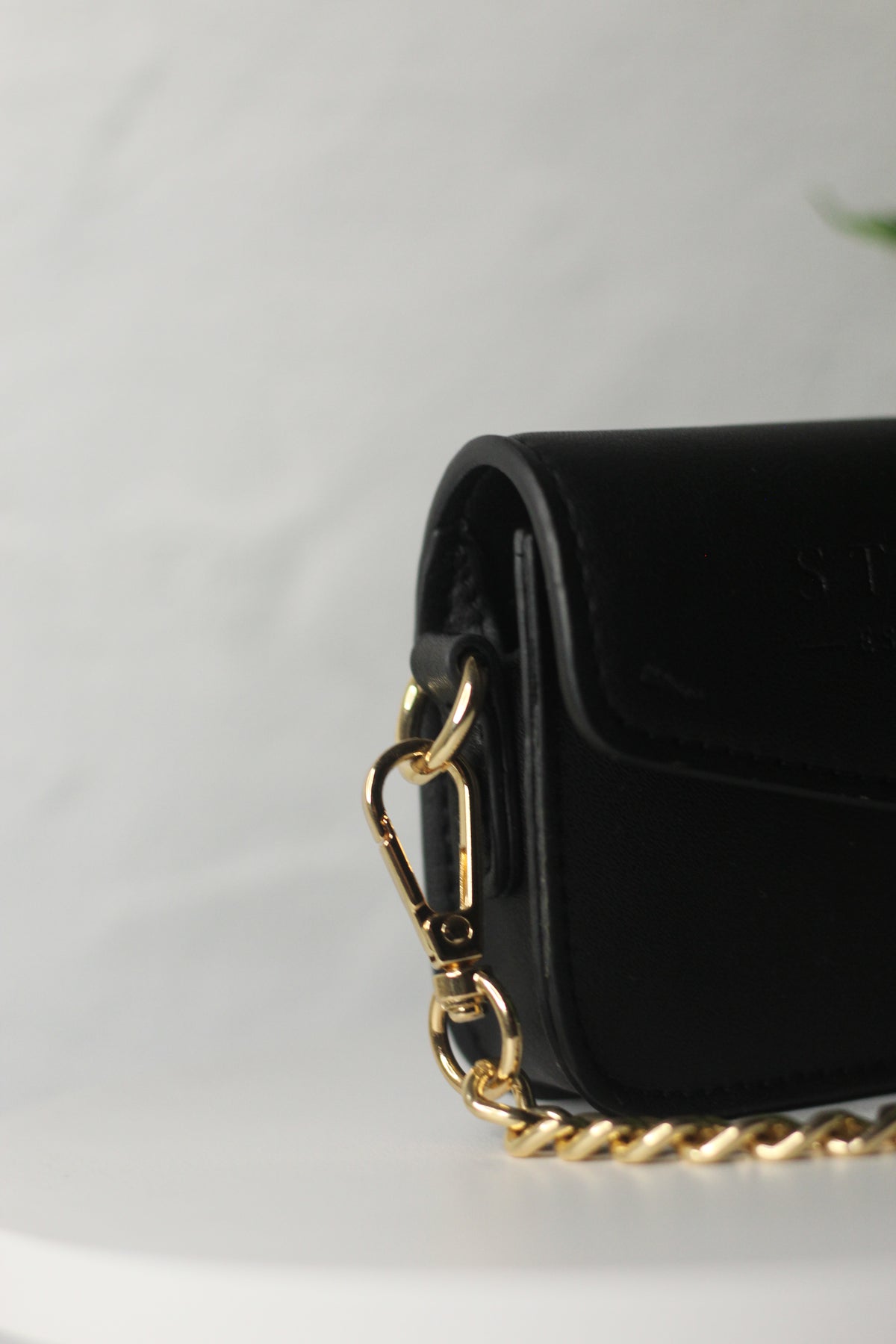 The Signature Satchel-Black & Gold