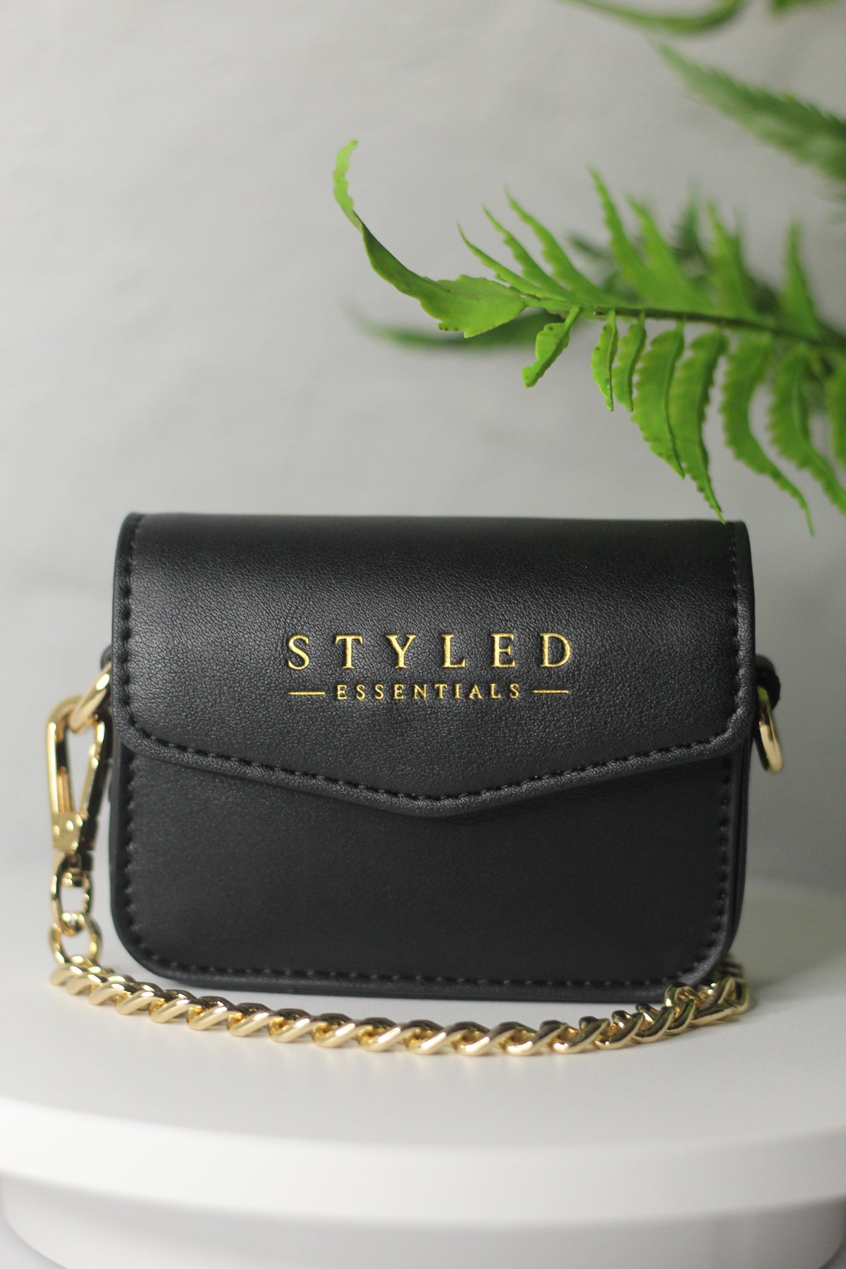 The Signature Satchel-Black & Gold