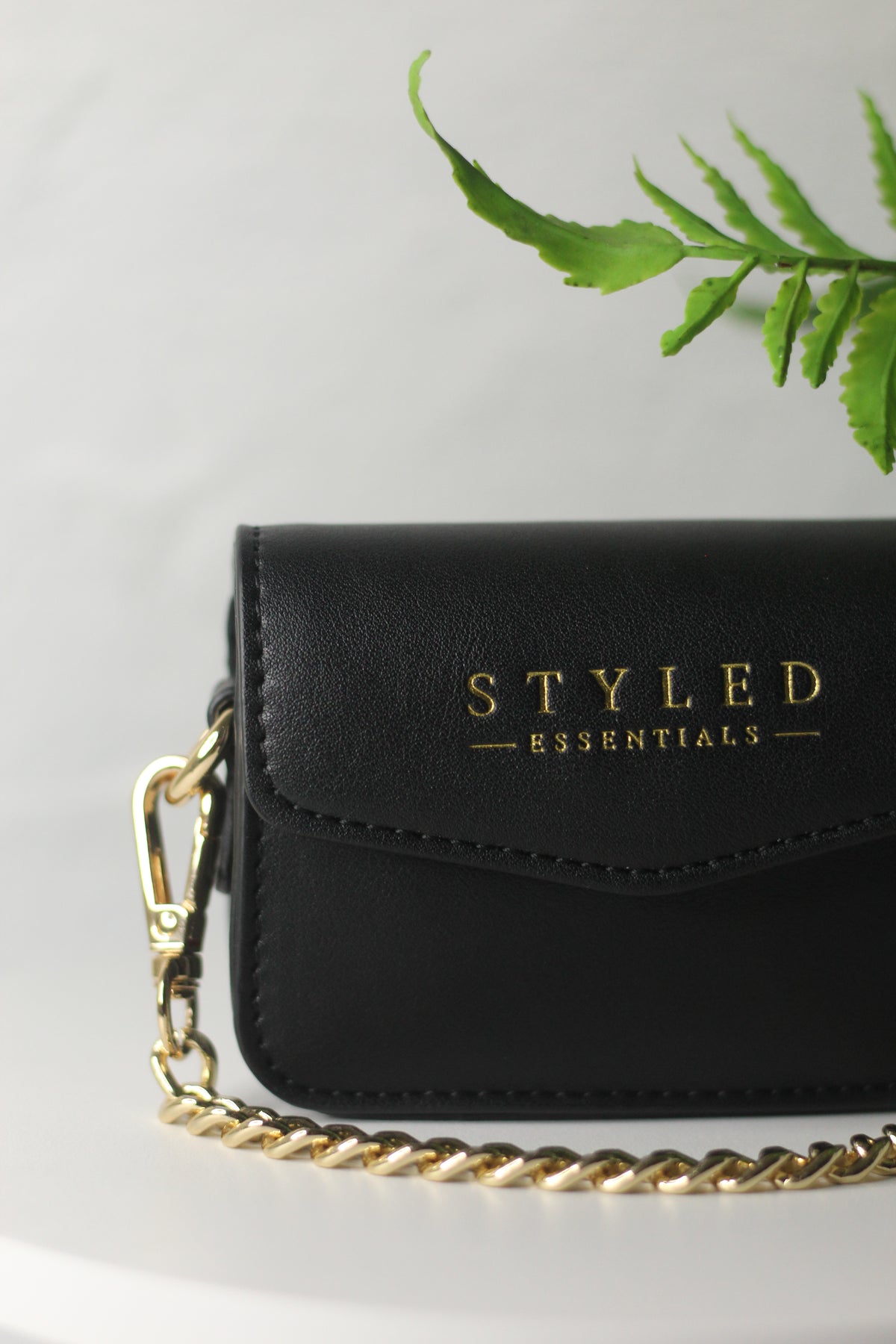 The Signature Satchel-Black & Gold