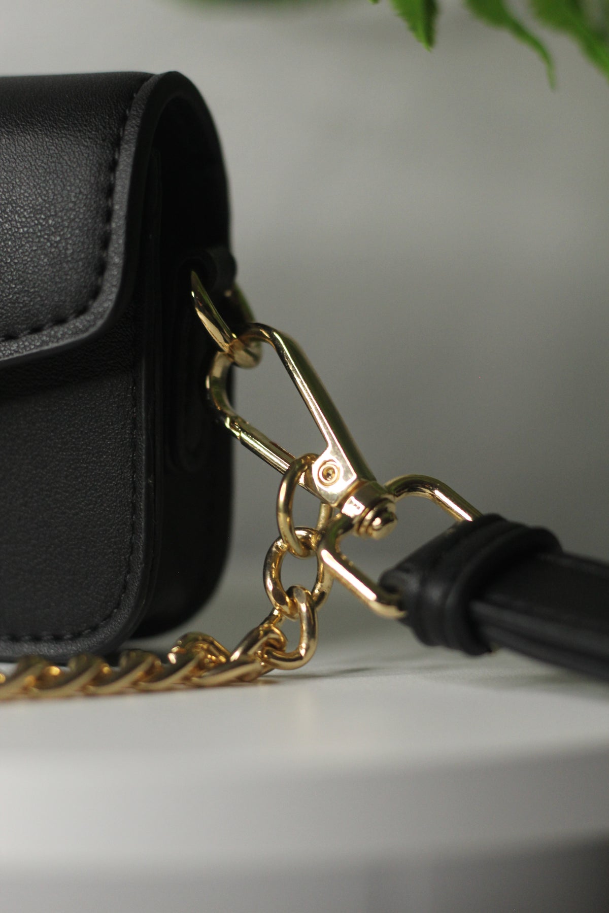 The Signature Satchel-Black & Gold