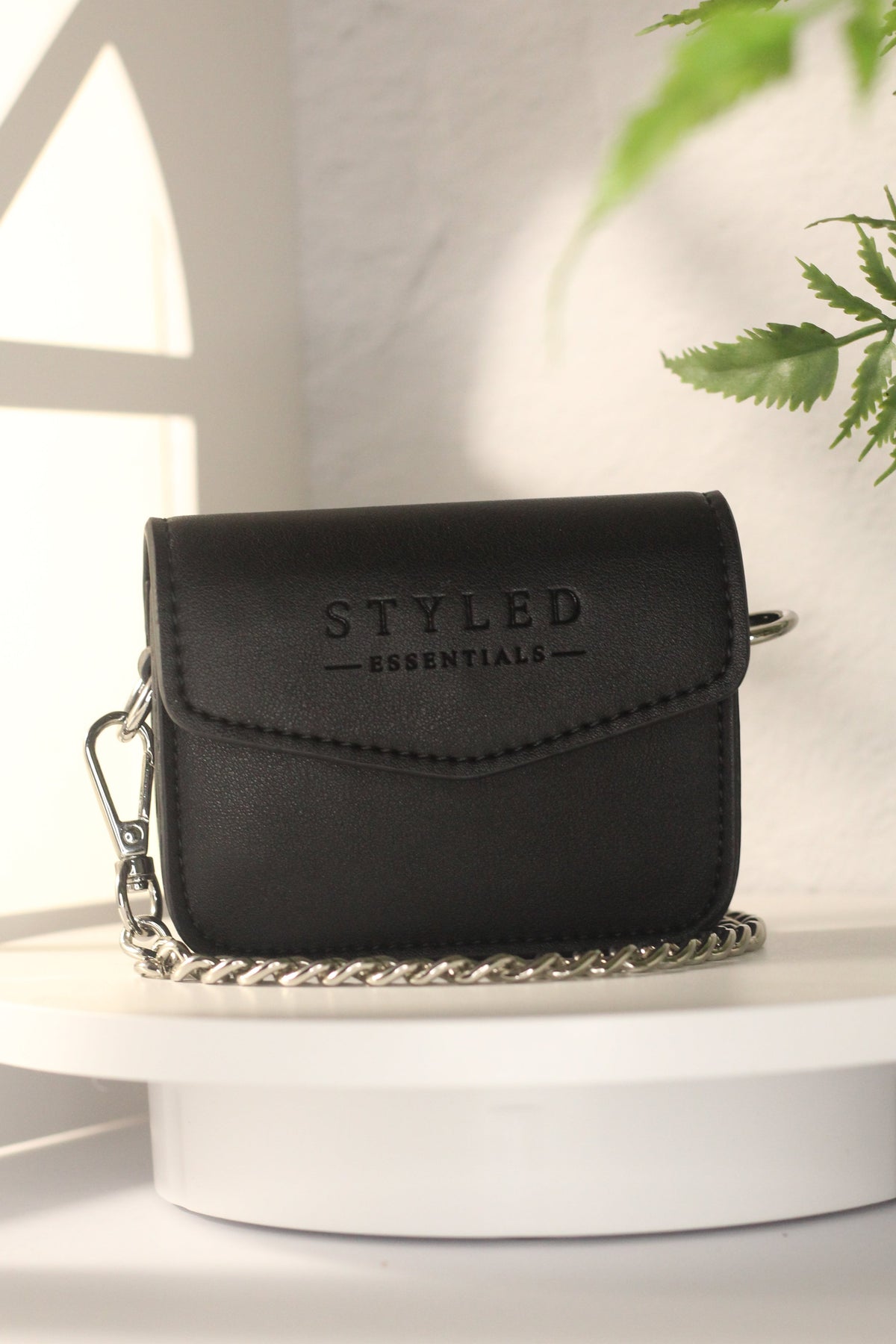 The Silver Signature Satchel- Black & Silver
