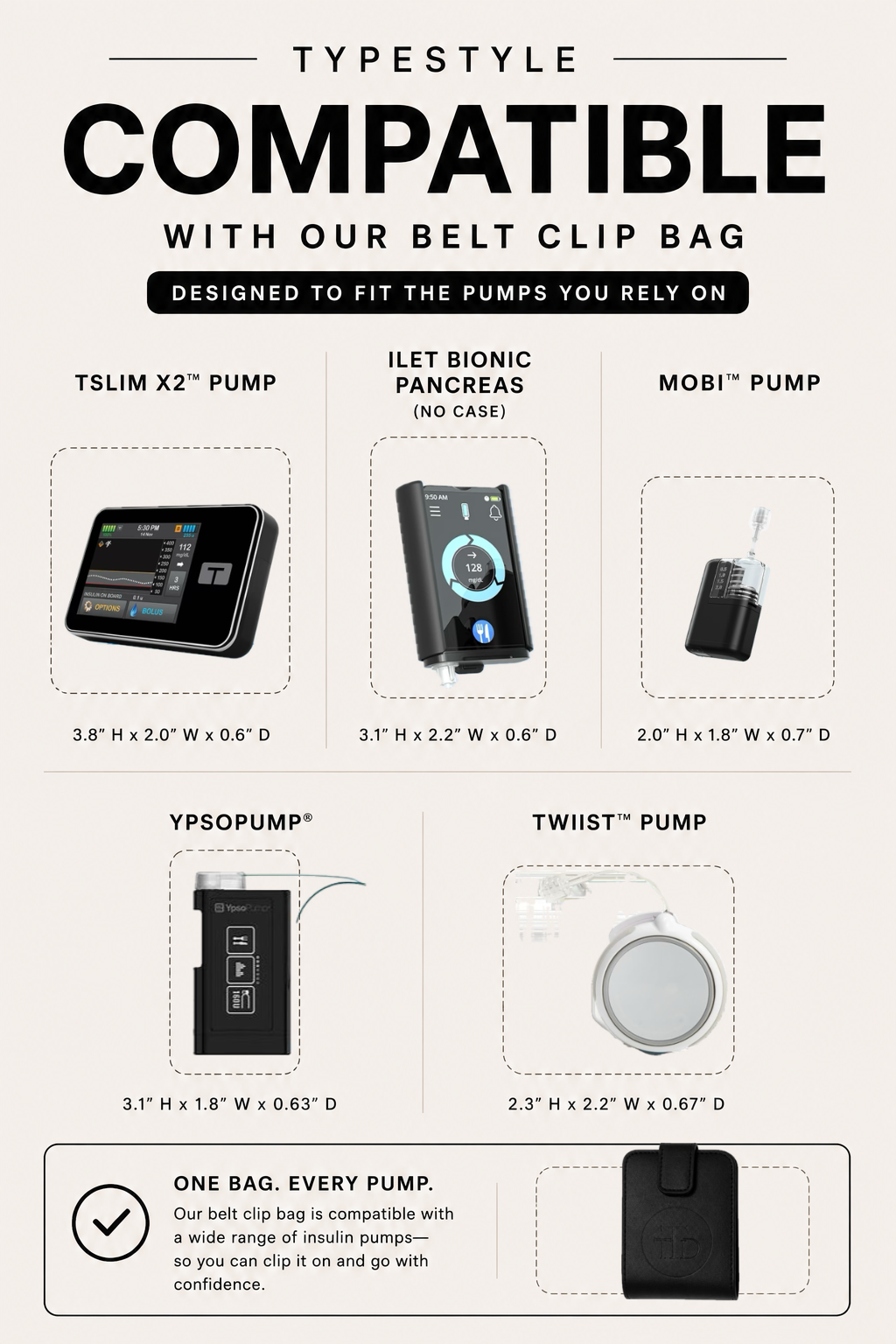 Belt Clip On Insulin Pump Holder